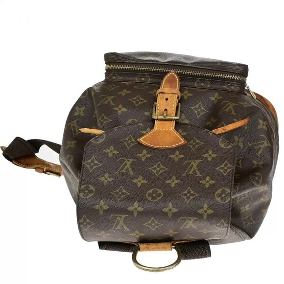 LOUIS VUITTON Montsouris GM Backpack Bag Monogram Leather Brown M51135 85ED205 main image 9